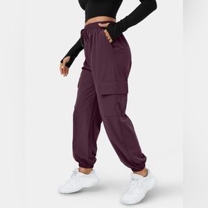 Halara Mid Rise Drawstring Side Pocket Casual Cargo Joggers